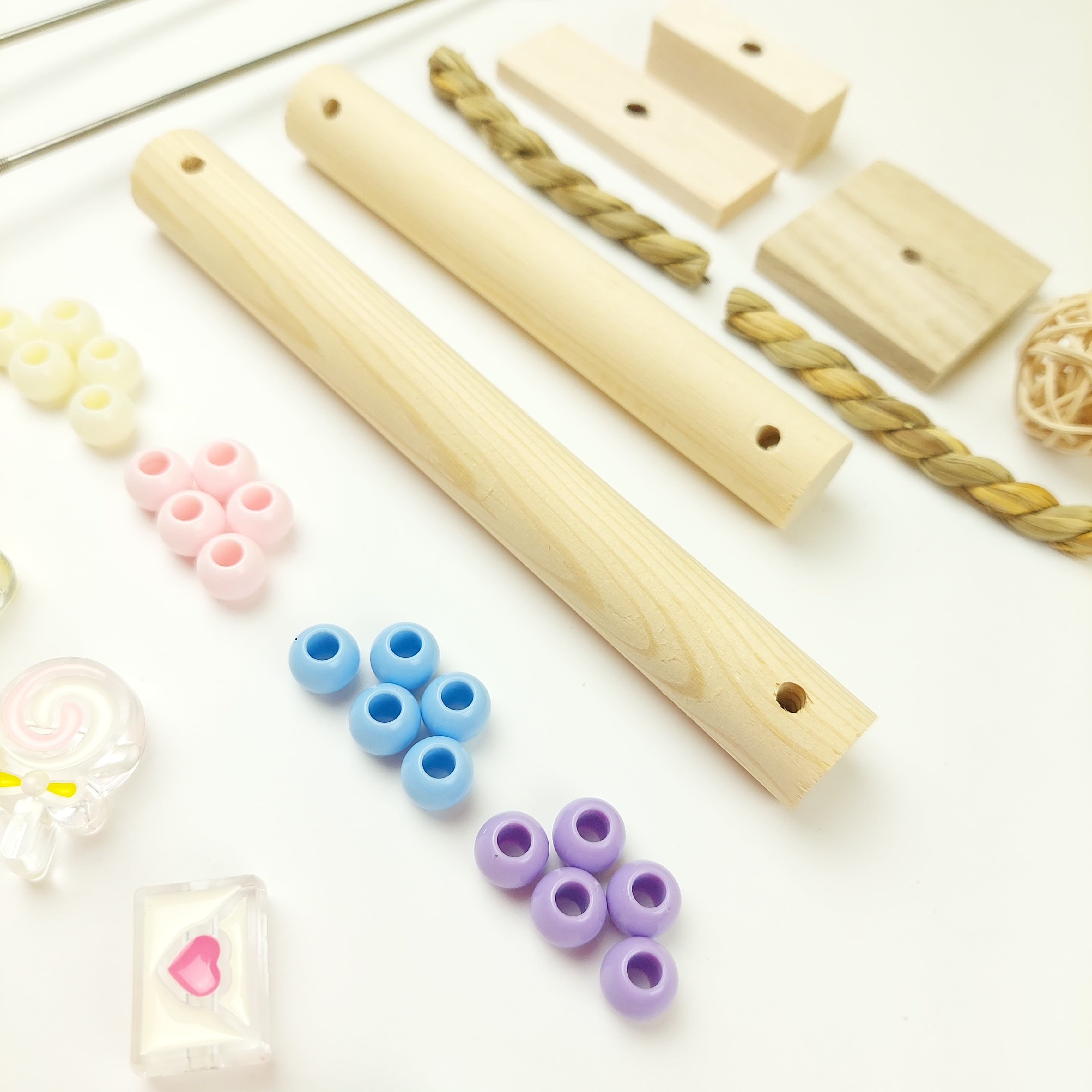 【高品質・コスパ最強】ステンレス&無毒性素材・100均価格で何度も手作りOK・人気鳥おもちゃ「瞬間差し込みブランコSET」(セキセイインコおもちゃ)