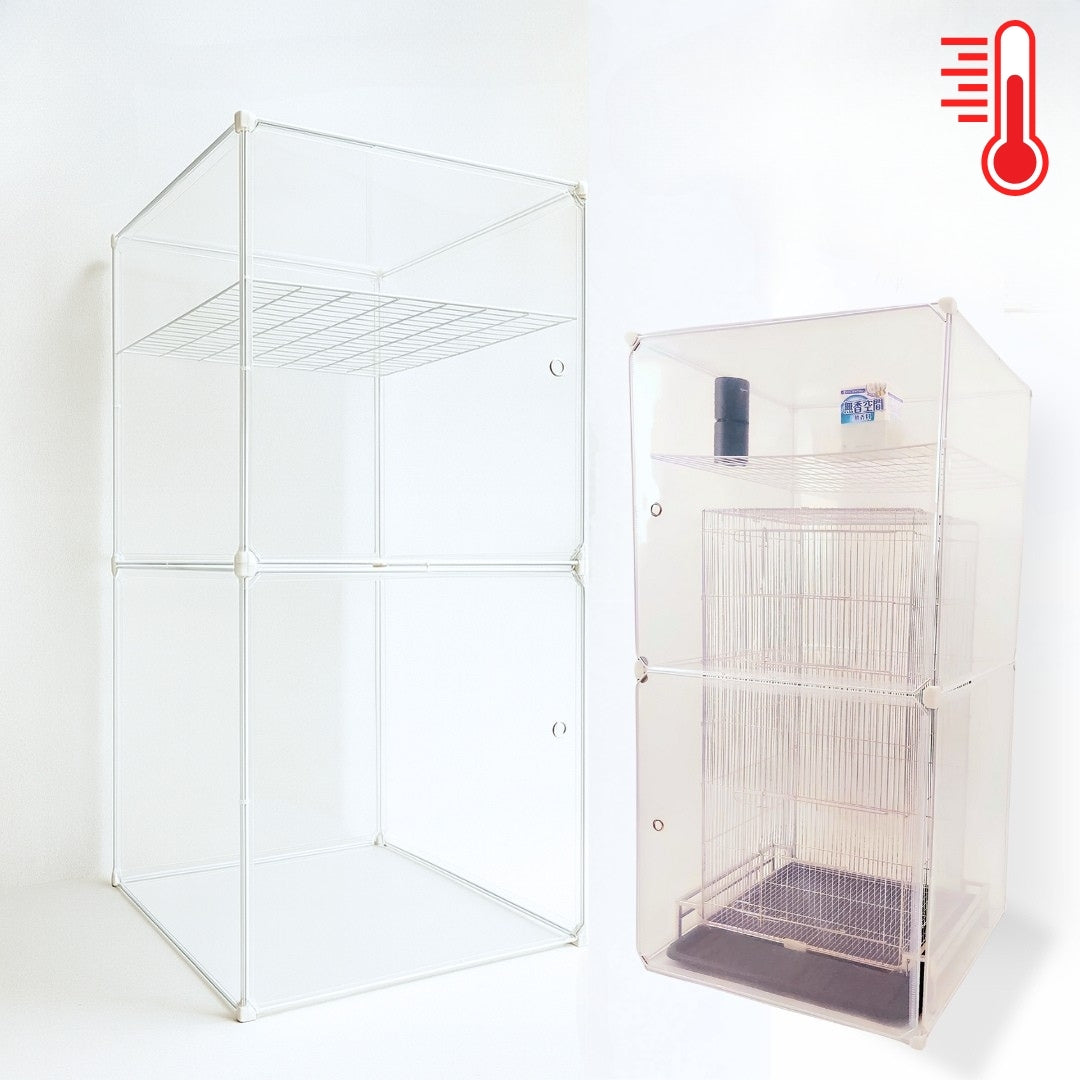 【鳥の羽が飛ばない+夜は保温】夏も使える大型インコケージカバー「10得快適保くん」,冬は保温ケース,オールシーズン対応, 121x62x62cm