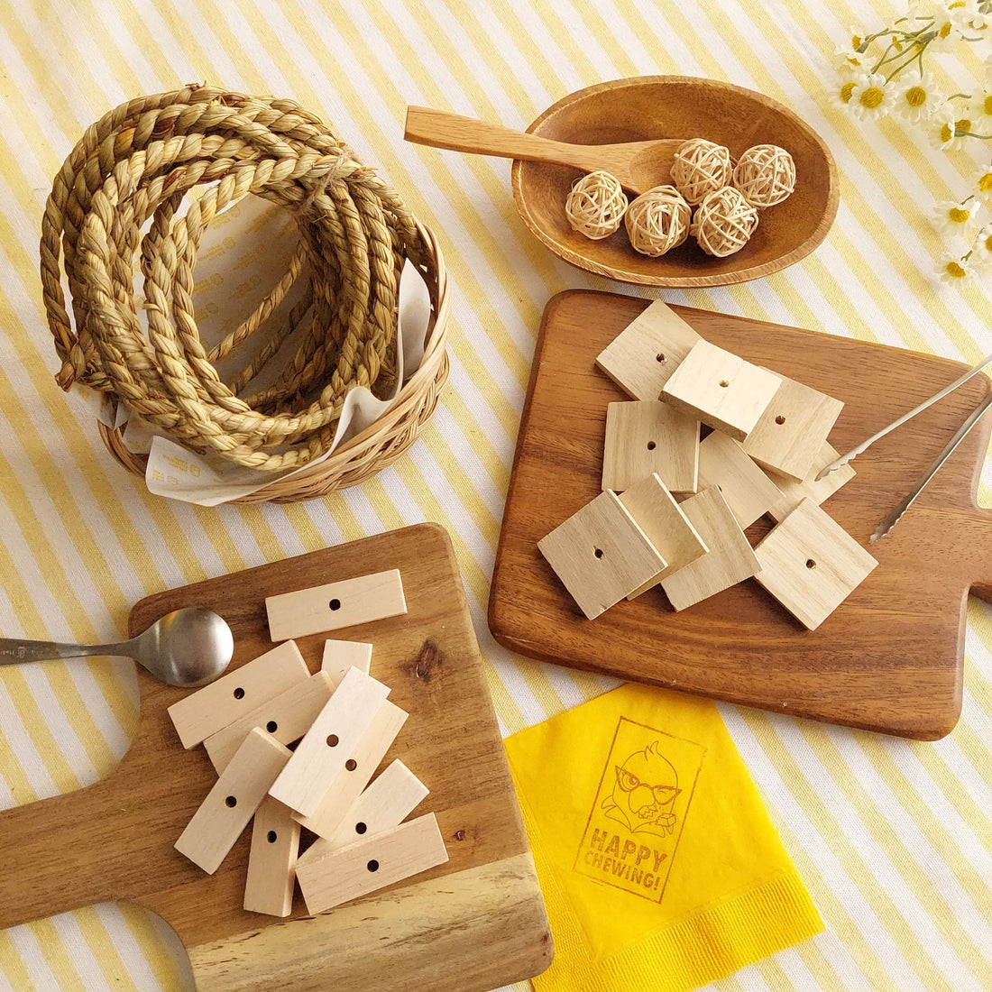 【ワンコイン】超簡単に作れるインコおもちゃAセット,高品質の鳥おもちゃ,無農薬,無着色,防腐剤無し