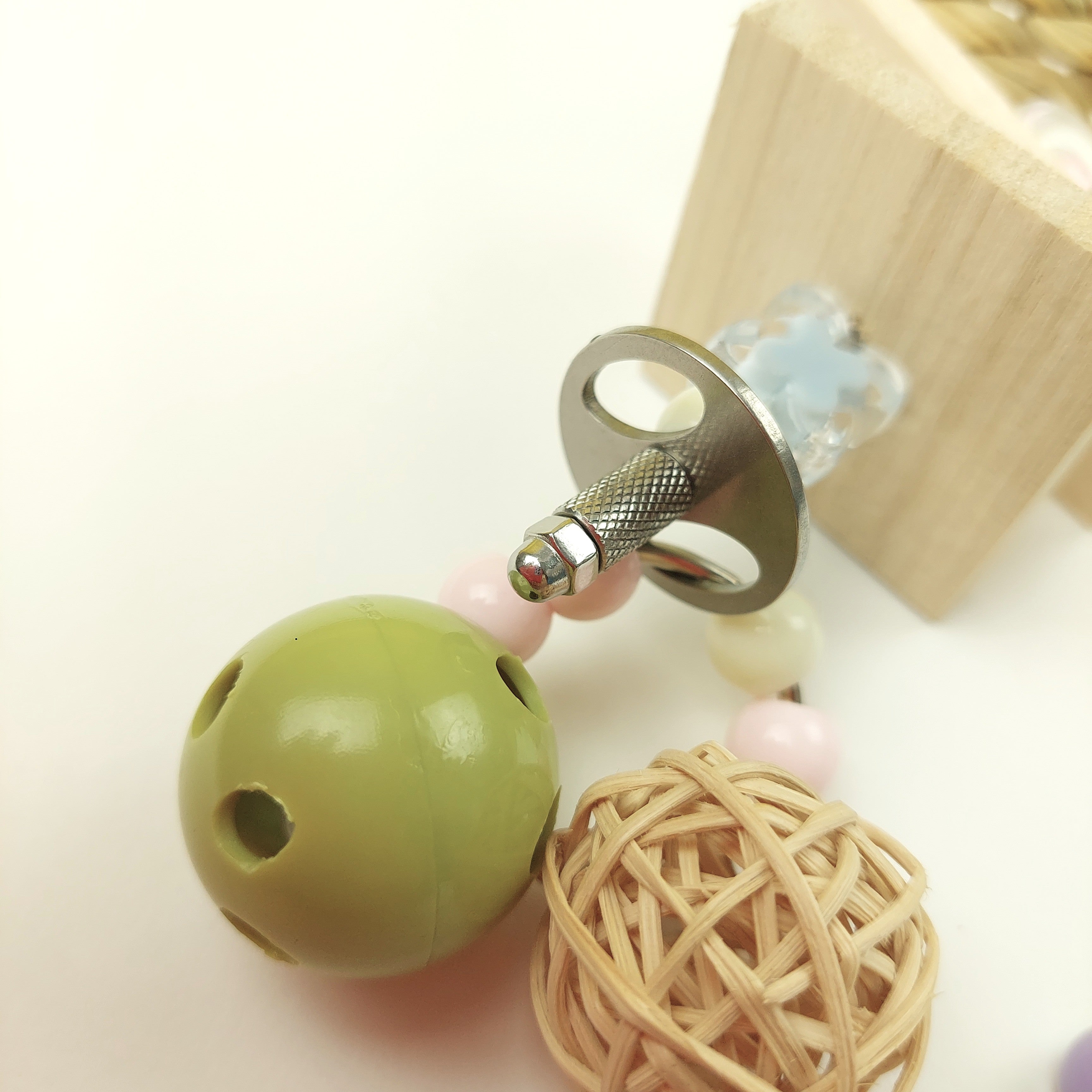 【再使用OK・コスパ最強】ステンレス&無毒性素材・100均価格で何度も手作りOK・人気鳥おもちゃ「瞬間差し込みバーSET」(セキセイインコもOK)