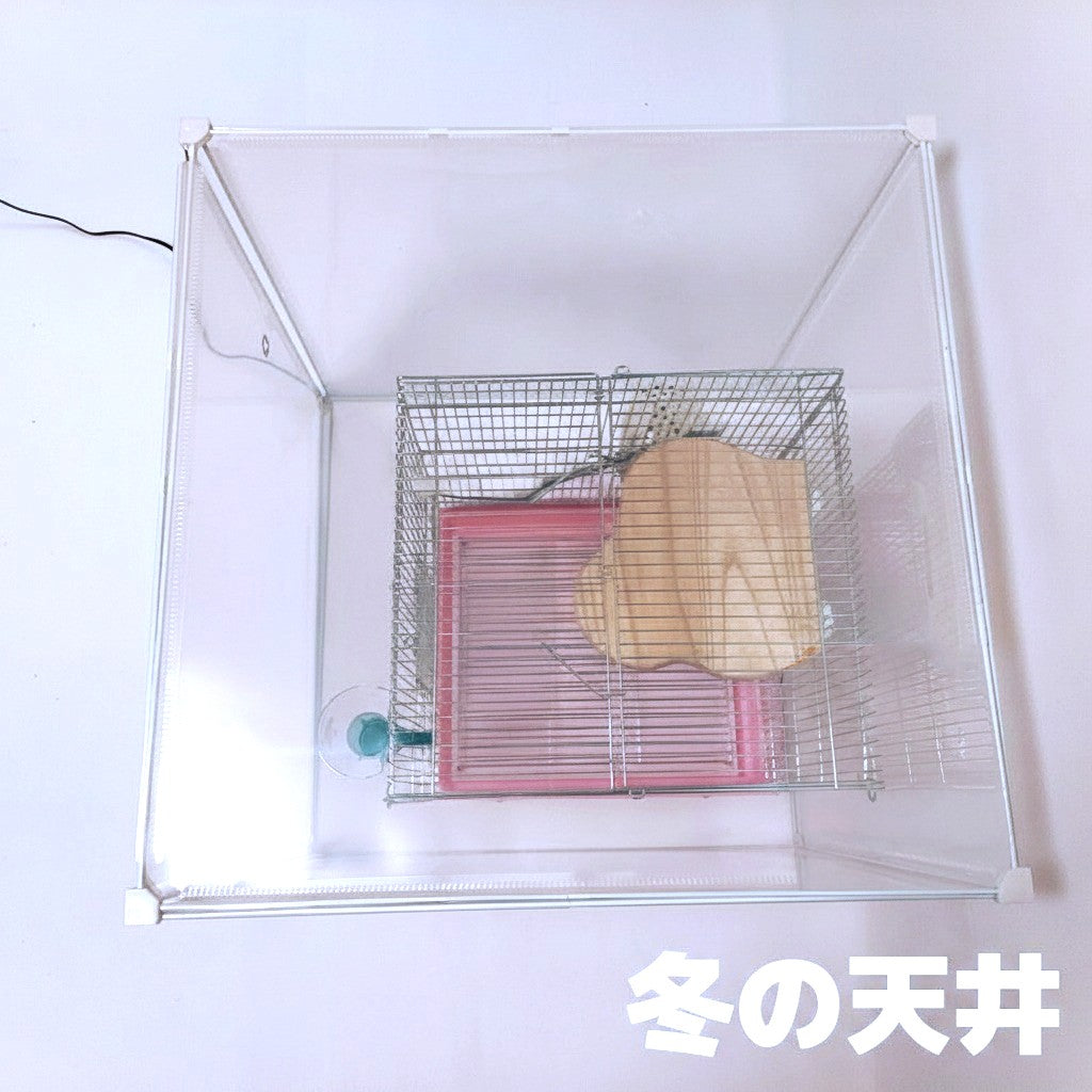 【換羽期用ネットカバー2枚付き】オールシーズン使用,インコケージの温湿度管理ケース,インコケージカバー,オールシーズンOK「快適保くん」62X62X62cm(アクリルケージの代用)インコケース, 鳥ケージケース,インコヒーター用)