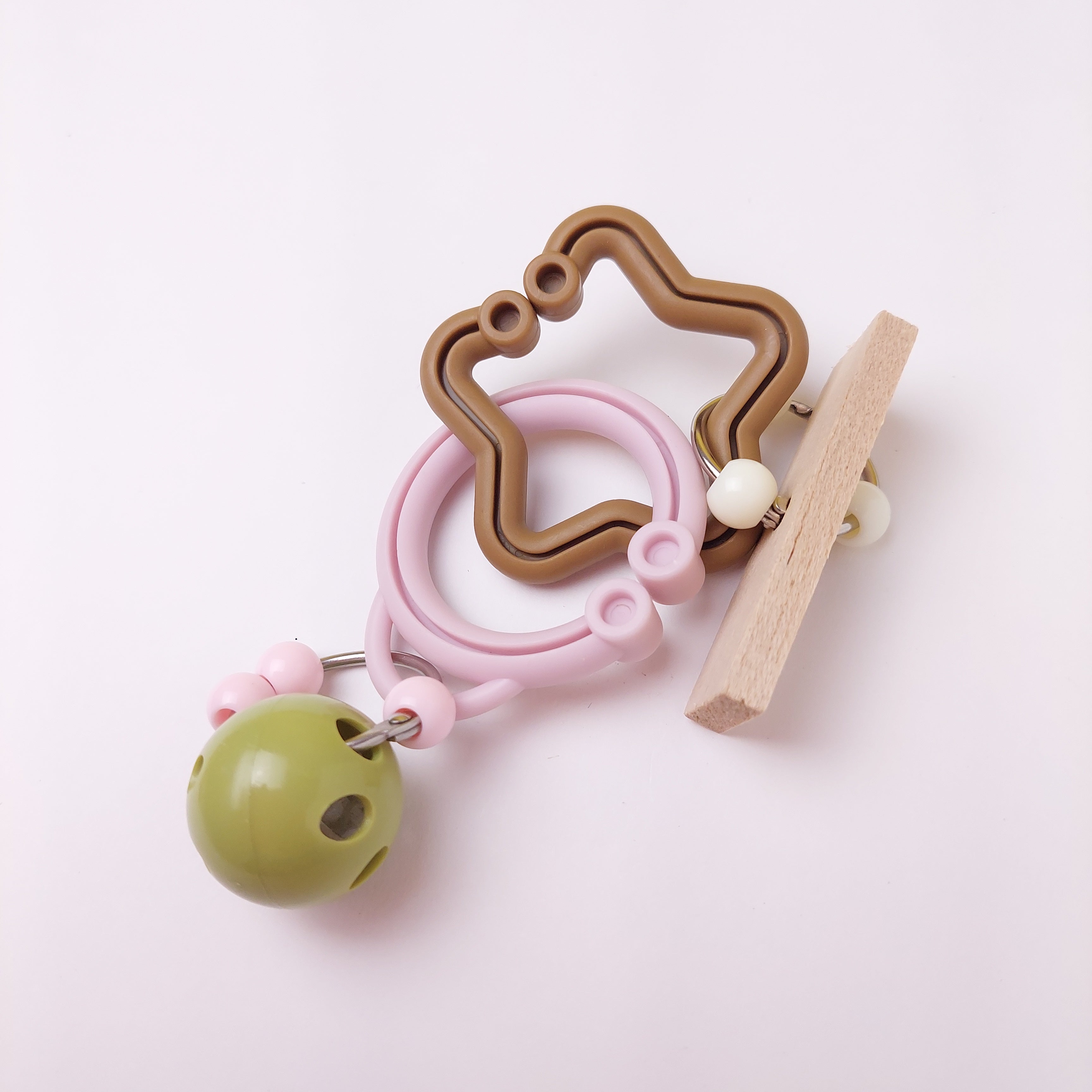 【高品質・コスパ最強】ステンレス&無毒性素材・100均価格で何度も手作りOK・人気鳥おもちゃ「瞬間差し込みリングSET」(セキセイインコおもちゃ)