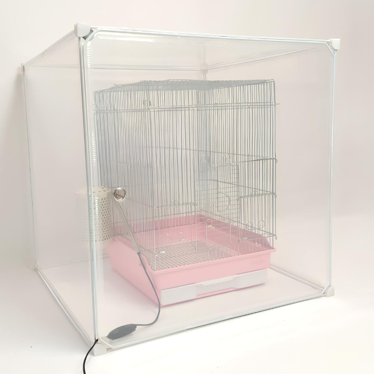 【鳥の羽が飛ばない+夜は保温】夏も使える大型インコケージカバー「10得快適保くん」,冬は保温ケース,オールシーズン対応, 121x62x62cm