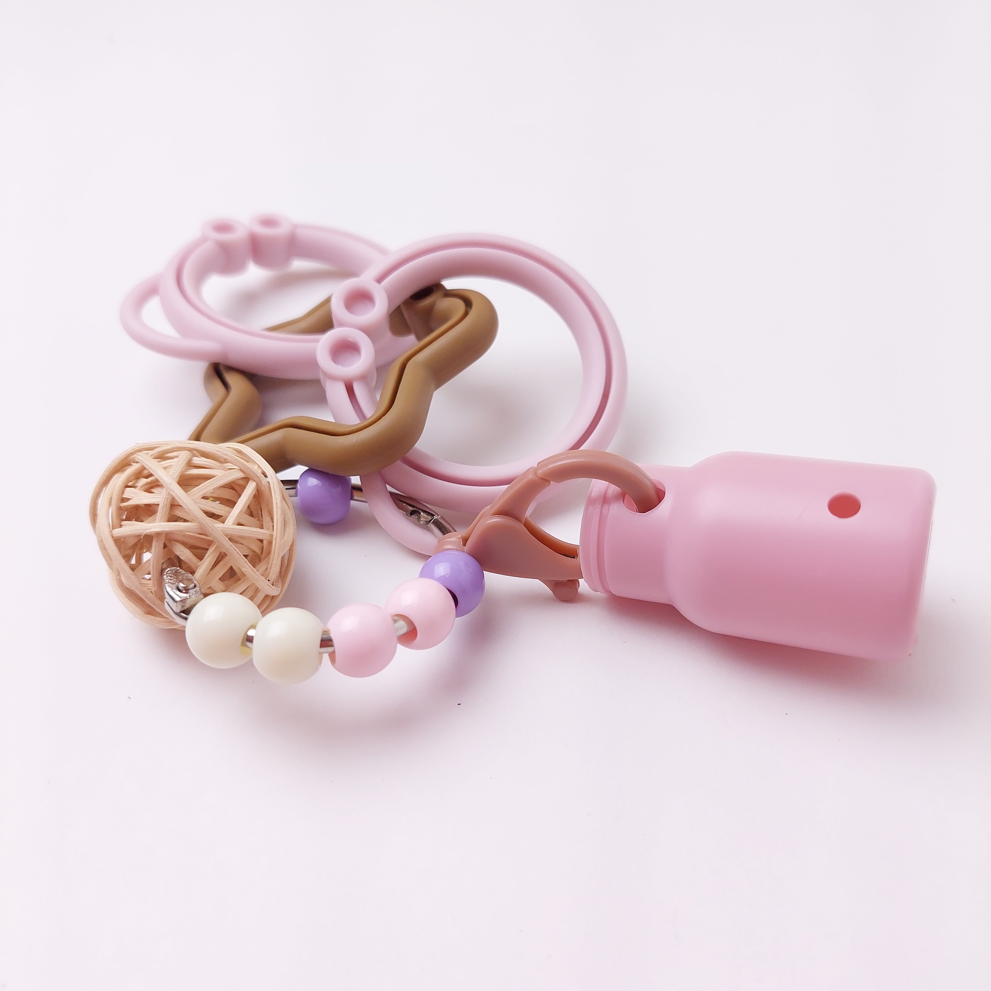 【高品質・コスパ最強】ステンレス&無毒性素材・100均価格で何度も手作りOK・人気鳥おもちゃ「瞬間差し込みリングSET」(セキセイインコおもちゃ)