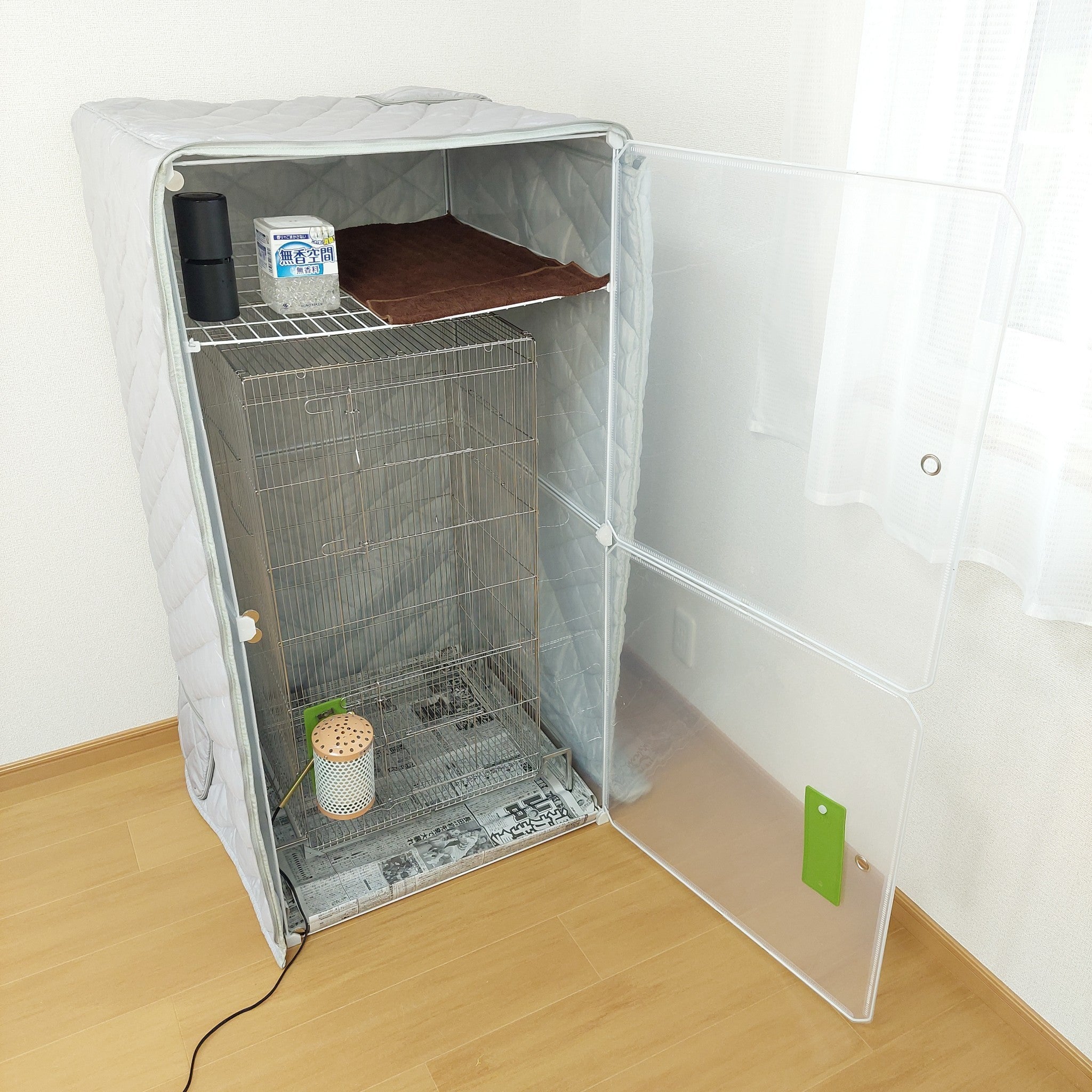 インコケージにも極上のダウンコートを「NOBISONテックダウン」大サイズ(鳥ケージ、鳥ケージカバー)