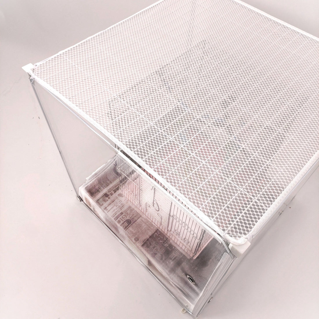 オールシーズン使用OK, 抜け毛・汚れ防止【ハニカムネットカバー】(インコケージカバー,かごカバー,鳥ケージカバー)