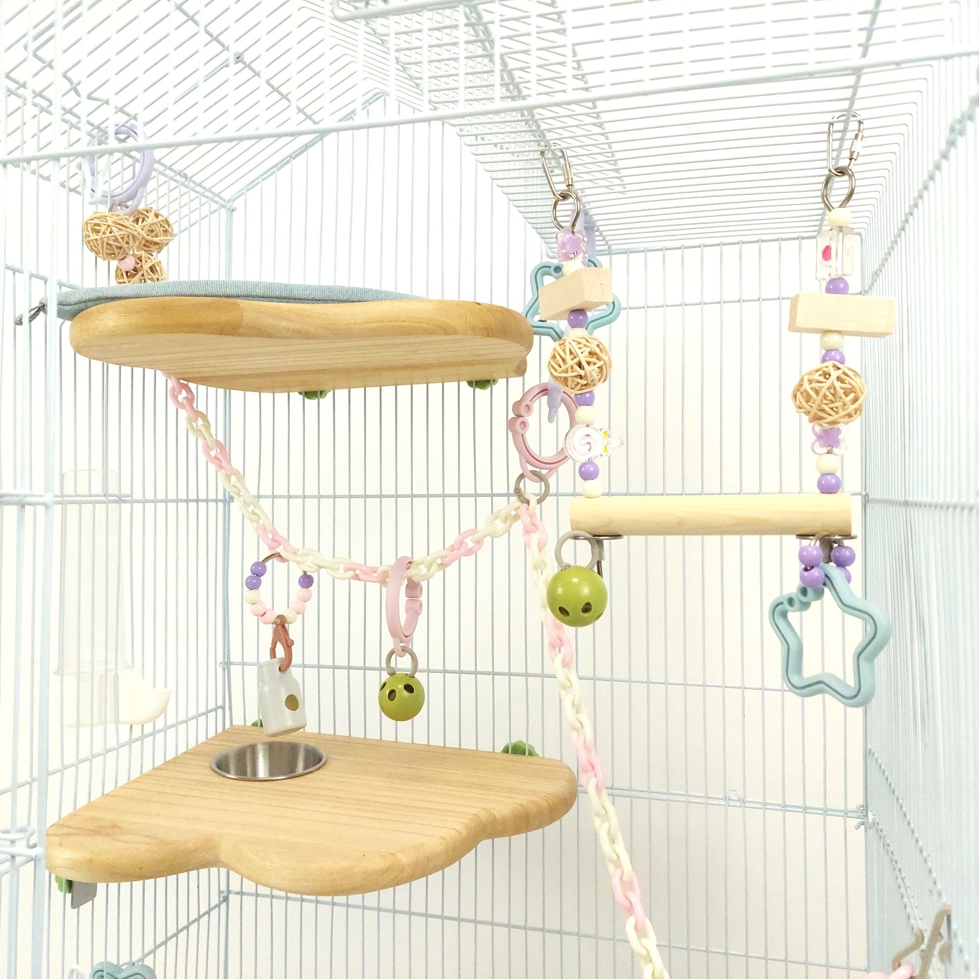 【高品質・安全】インコおもちゃを100均価格で作り放題「エンドレス・ヒーリング SET」(ステンレス,人間の子ども用ハードプラスチックONLY) 鳥おもちゃ