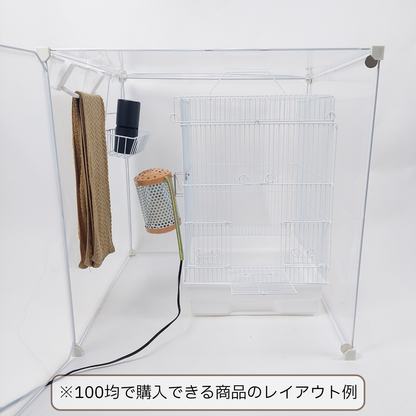 送料無料、プレゼント2点付き、鳥ケージカバー「冬限定セット」快適保くん＋電気代守くん (インコケージ用 保温用品 )
