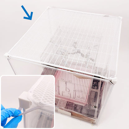 [１枚ご購入でさらに１枚無料] 換羽期に抜群！飛び散り防止【ハニカムネットカバーX 2枚】（インコケージカバー,かごカバー,鳥ケージカバー)