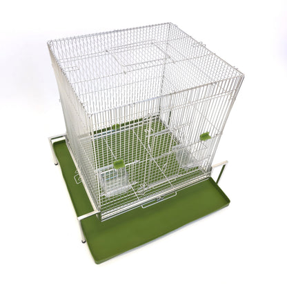 送料無料【日本初】トレー洗い不要！ステンレス製インコケージ「サッポイ」 本体幅45cm／土台幅59cm、文鳥用にも使える鳥かご