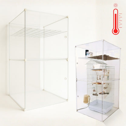 オールシーズン使用OK! インコケージの温湿度管理ケース「10得快適保くん」121X62X62cm（アクリルケージの代用）インコカバー、鳥カバー、インコヒーター用