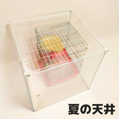 【換羽期用ネットカバー２枚付き】オールシーズン使用,インコケージの温湿度管理ケース,インコケージカバー,オールシーズンOK「快適保くん」62X62X62cm（アクリルケージの代用）インコケース, 鳥ケージケース,インコヒーター用)