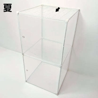 オールシーズン使用OK! インコケージの温湿度管理ケース「10得快適保くん」121X62X62cm（アクリルケージの代用）インコカバー、鳥カバー