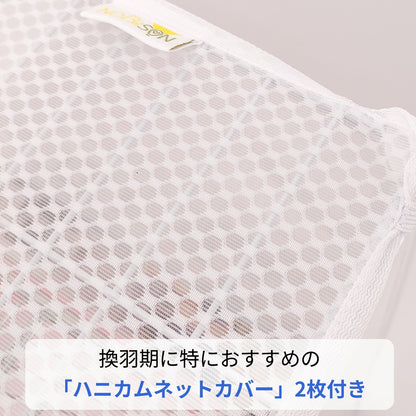 【換羽期用ネットカバー２枚付き】オールシーズン使用,インコケージの温湿度管理ケース,インコケージカバー,オールシーズンOK「快適保くん」62X62X62cm（アクリルケージの代用）インコケース, 鳥ケージケース,インコヒーター用)