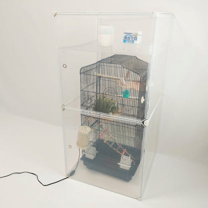 オールシーズン使用OK! インコケージの温湿度管理ケース「10得快適保くん」121X62X62cm（アクリルケージの代用）インコカバー、鳥カバー、インコヒーター用