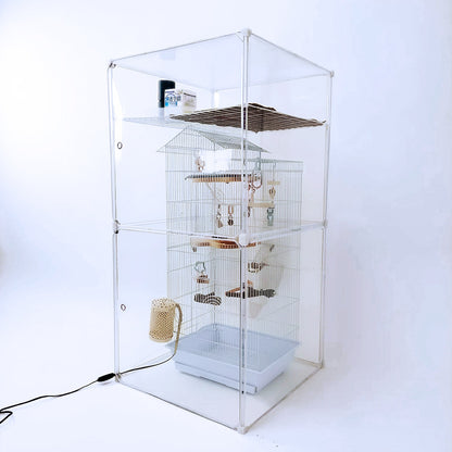オールシーズン使用OK! インコケージの温湿度管理ケース「10得快適保くん」121X62X62cm（アクリルケージの代用）インコカバー、鳥カバー