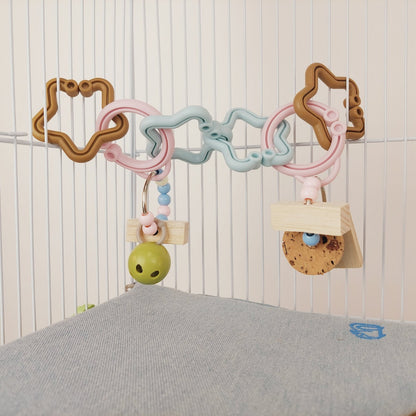 【高品質・安全】インコおもちゃを100均価格で作り放題「エンドレス・ヒーリング SET」(ステンレス,人間の子ども用ハードプラスチックONLY)　鳥おもちゃ