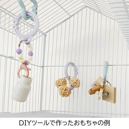 【4個】無毒性安全インコおもちゃ,かじり木パーツ「ガジガジウッドチップ」